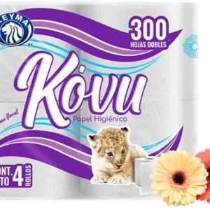 PAPEL HIGIENICO KOVU 4/ rollos 300 hojas